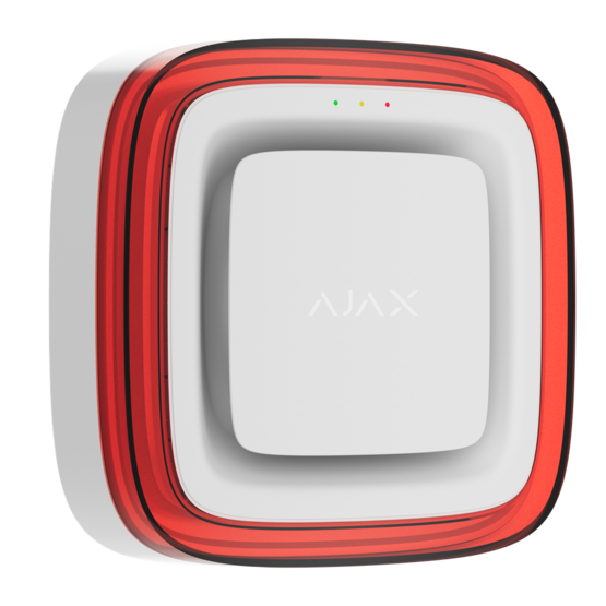 AJAX FireProtect Sounder/VAD White Bezdrôtové adresovateľné zariadenie so sirénou a vizuálnym varovaním