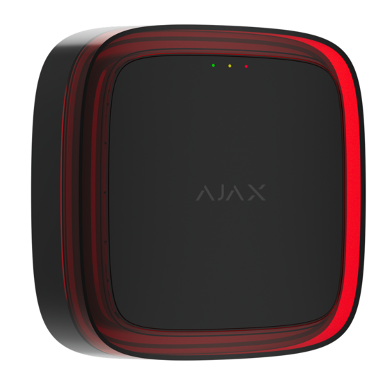 AJAX FireProtect VAD Black Bezdrôtové adresovateľné vizuálne požiarne poplašné zariadenie