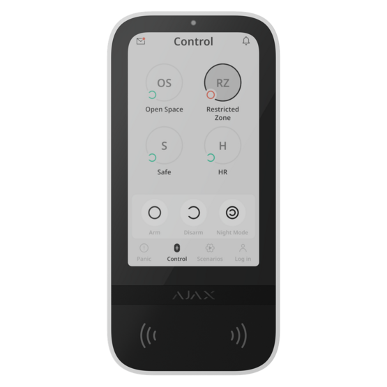 AJAX Superior KeyPad TouchScreen G3 White Bezdrôtová dotyková klávesnica
