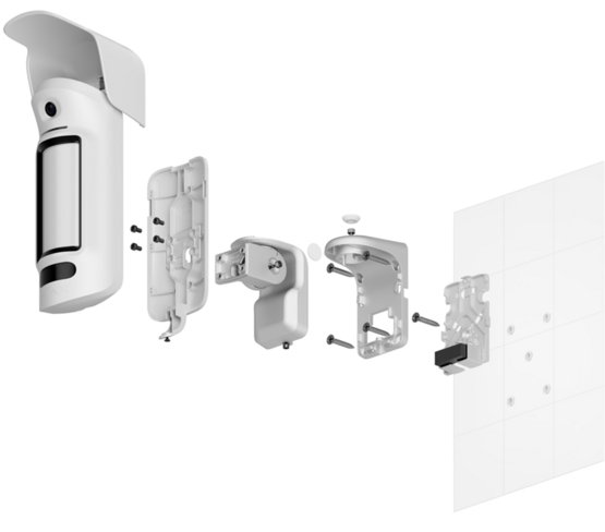 AJAX Swivelbracket_Ajax MotionCam Outdoor HighMount (PhOD) White otočný držiak