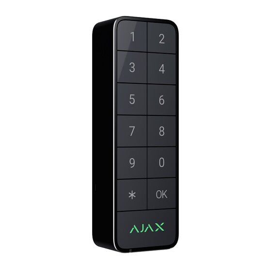 AJAX Superior Keypad Outdoor Fibra Graphite Drôtová klávesnica