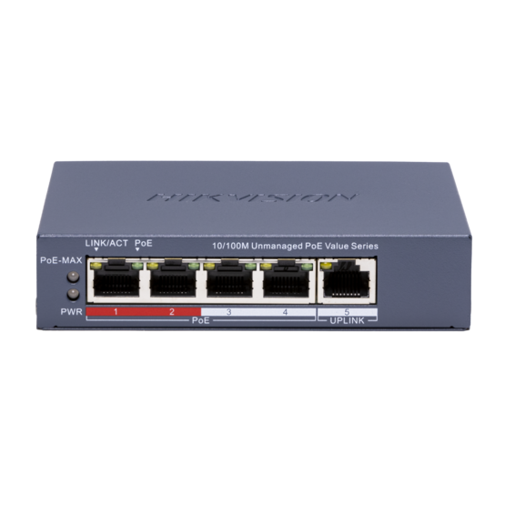HIKVISION DS-3E0105P-E/M(C) 5 portový PoE switch