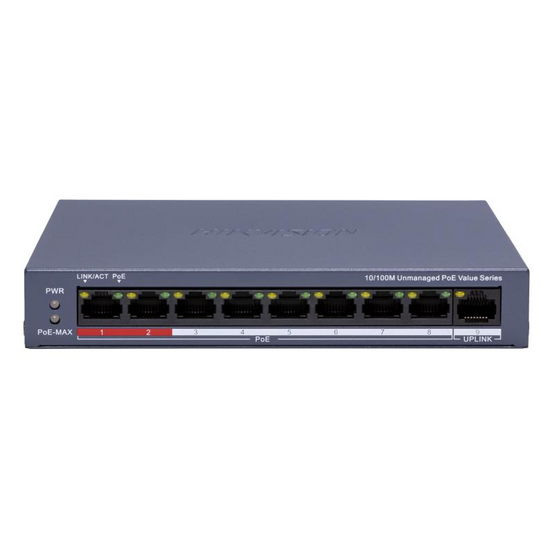 HIKVISION DS-3E0109P-E/M(C) 8portový PoE switch