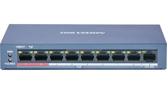HIKVISION DS-3E0109P-E/M(B) 8portový PoE switch