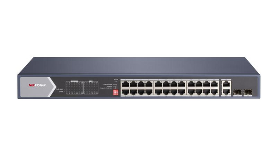 HIKVISION DS-3E0528HP-E 28 portový PoE switch