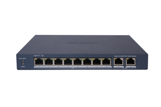 HIKVISION DS-3E1310P-EI/M 10 portový switch
