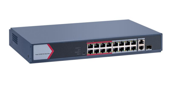 HIKVISION DS-3E1318P-EI/M 18-portový PoE switch