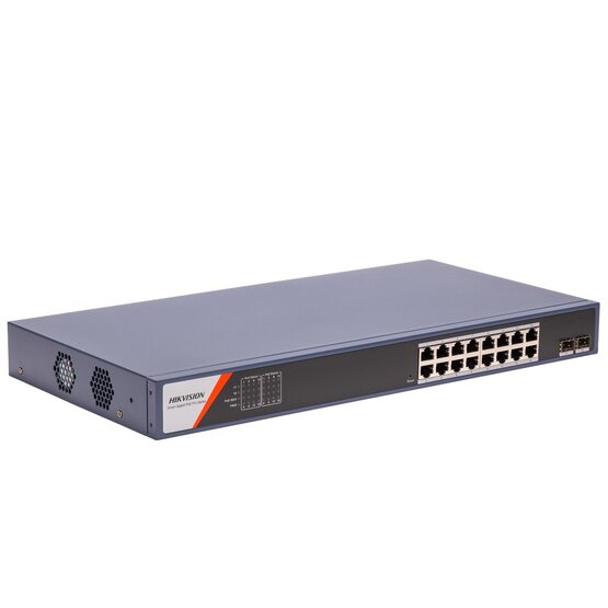 HIKVISION DS-3E1518P-SI-16P2F 16portový PoE switch