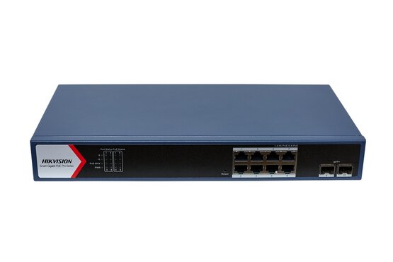 HIKVISION DS-3E1710HP-SI-8P2X 10 portový PoE switch