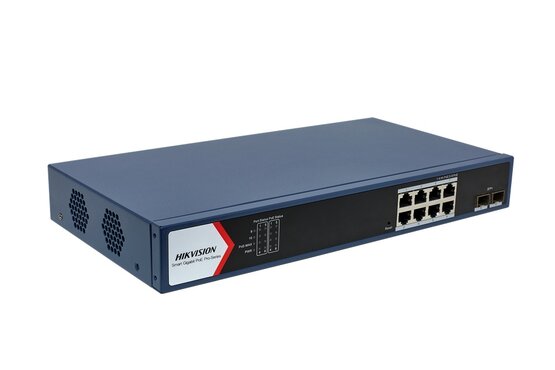 HIKVISION DS-3E1710HP-SI-8P2X 10 portový PoE switch
