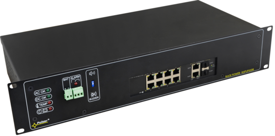 RSFUPS108 10portový switch so zálohovaným zdrojom