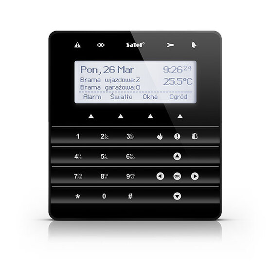 SATEL INT-KSG-B Senzorická LCD klávesnica