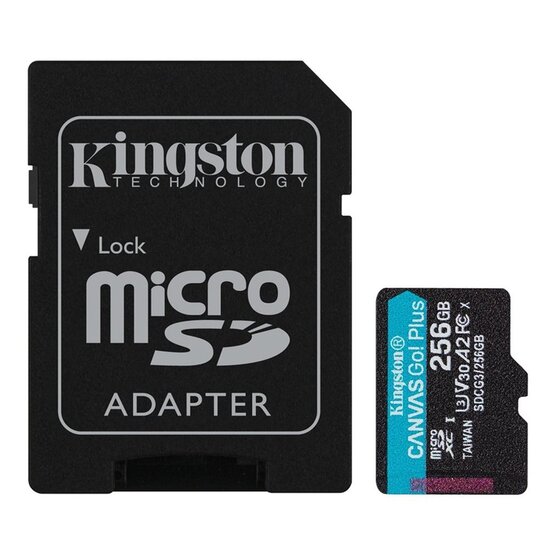 SD CARD 256GB Kingston Mikro SD s adaptérom