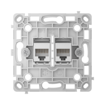 AJAX OutletCore (LAN) vertical White Nástenná zásuvka 2 x RJ45, biela