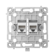 AJAX OutletCore (LAN) White Nástenná zásuvka 2 x RJ45, biela